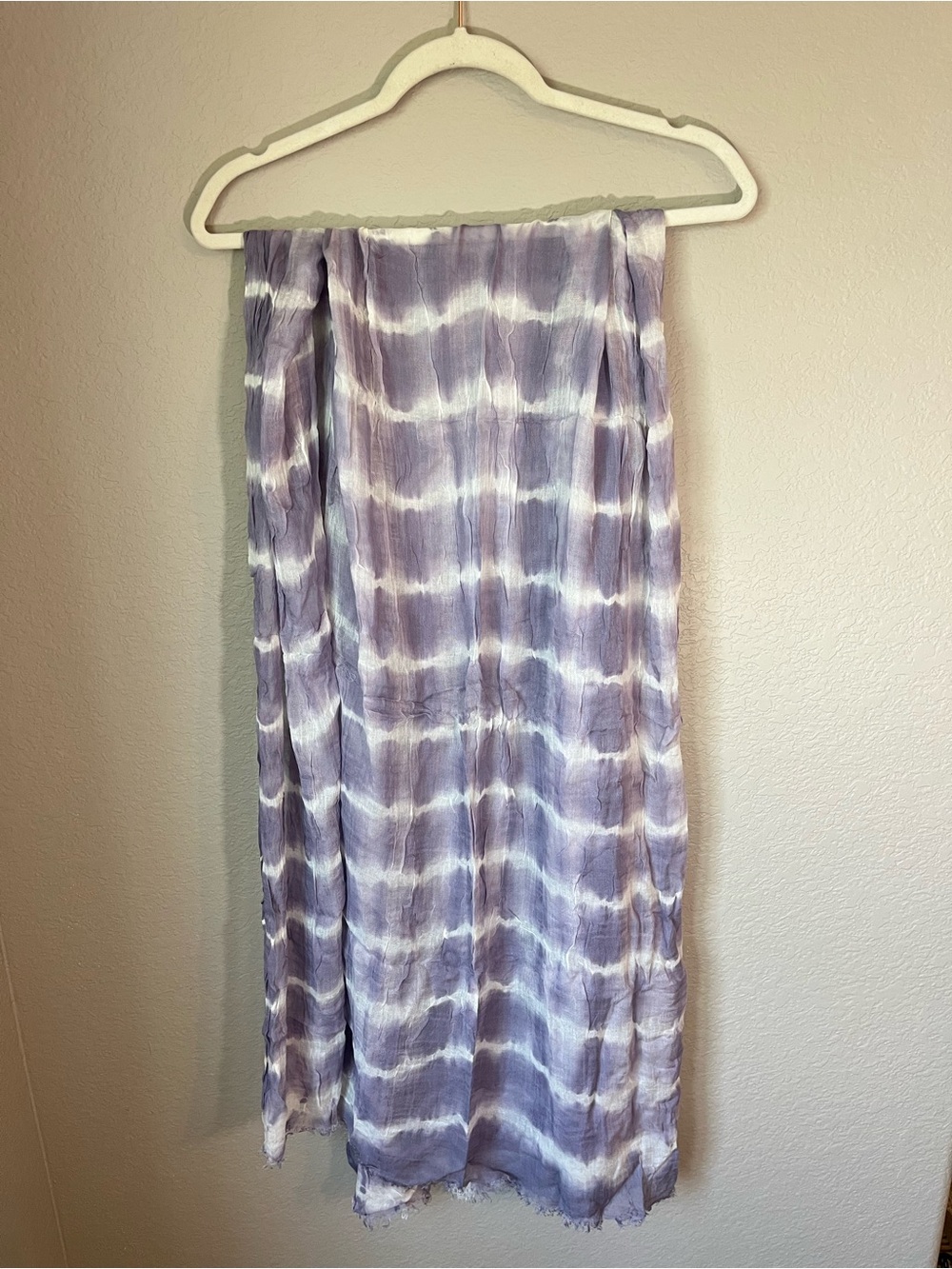 Leigh & Luca Limited Edition Lavender Tie Dye Modal Scarf Shawl Wrap Boho